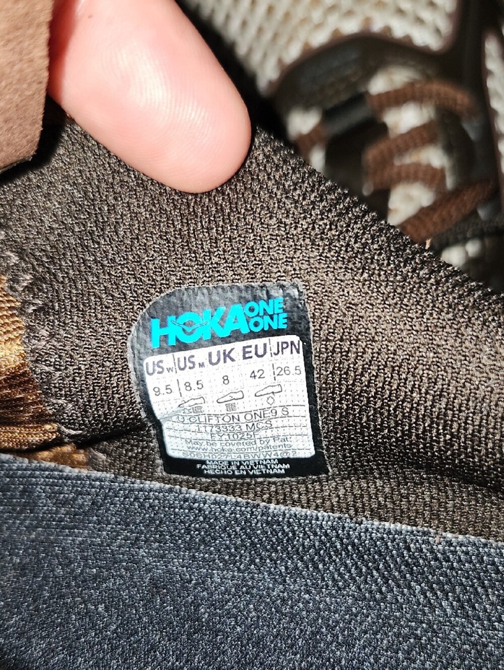 Hoka One One Mineral Brown/Cast Iron Sneakers - Picture 7 of 11